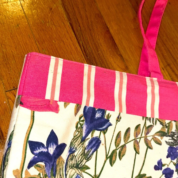 ESTEE LAUDER Cosmetics Skincare/Makeup Cotton Large Floral Colorful Tote Bag - Picture 4 of 11